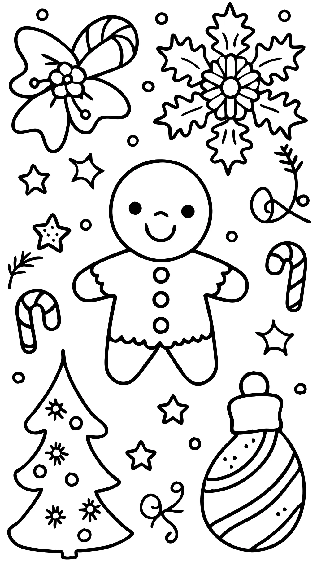 christmas cookies coloring page